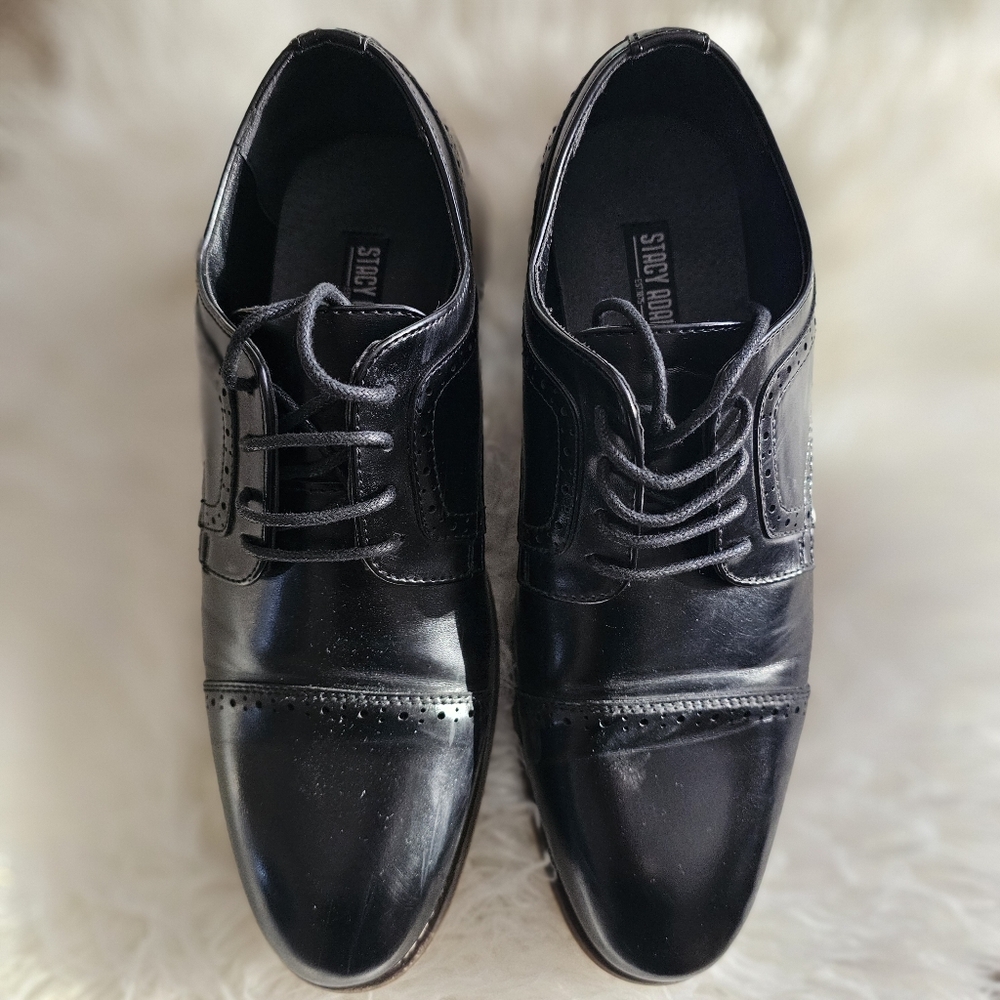 Stacy Adams Classic Black Oxfords Big Boys Sz 6